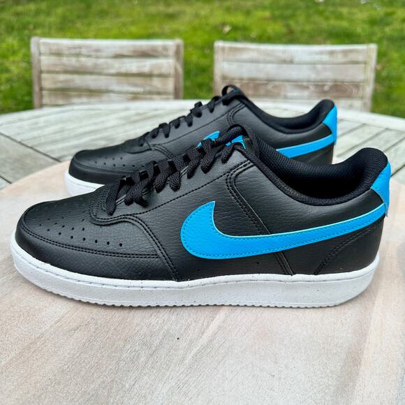 Nike Court Vision Lo NN Mens Size 9 Sneaker Black Laser Blue DH2987-005 New - Picture 6 of 11
